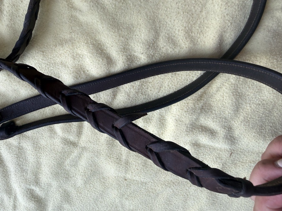 60” fancy stitch laced reins