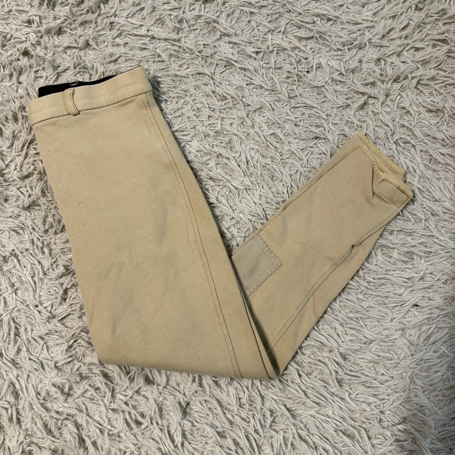 Women’s Size 28 Tan Knee Patch Horseback Riding Breeches. Good Condition.