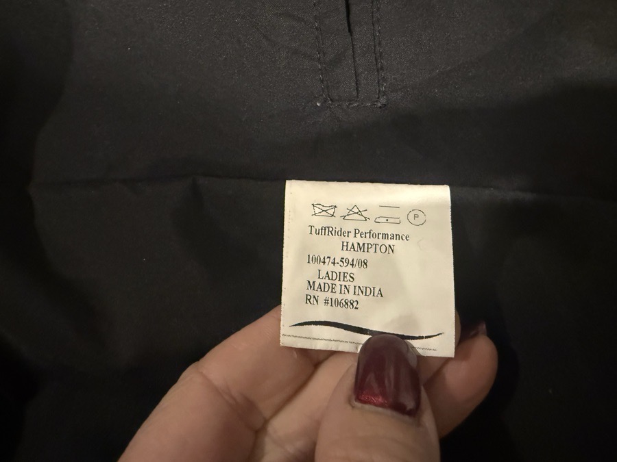 TuffRider womens hunt coat