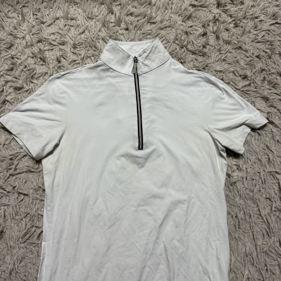 Women’s XS White Tailored Sportsman Short Sleeve Horseback Riding Sunshirt