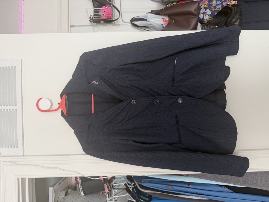 ALESSANDRO ALBANESE Navy Mesh Show Coat