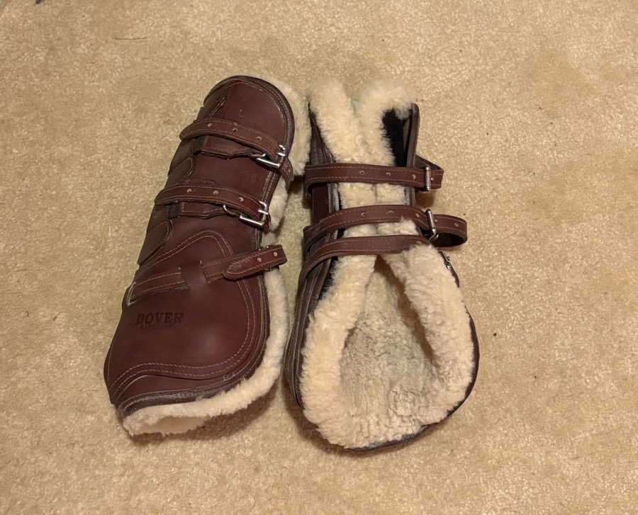 Dover saddlery leather tendon jump boots