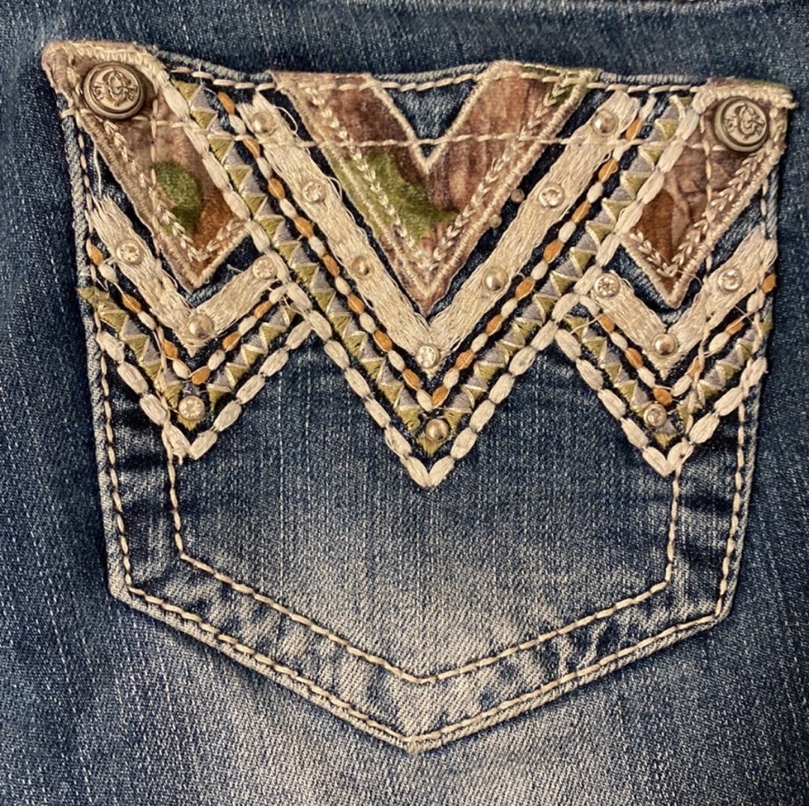 Grace in LA Camo bling jeans