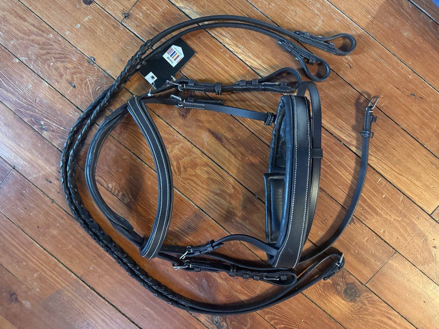 Pony sized Horze Venice flash bridle