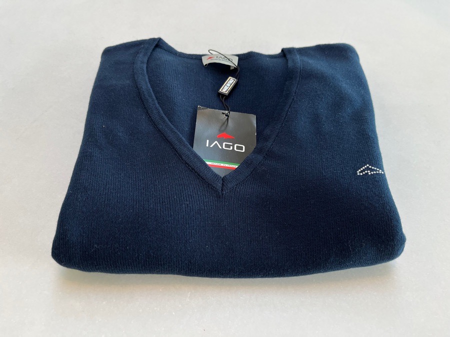 Iago Italia | Luisa Navy V-neck sweater | XL