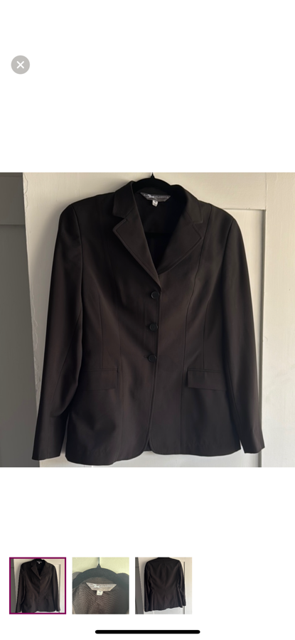 RJ Classics Black Hunt Coat Size 8R