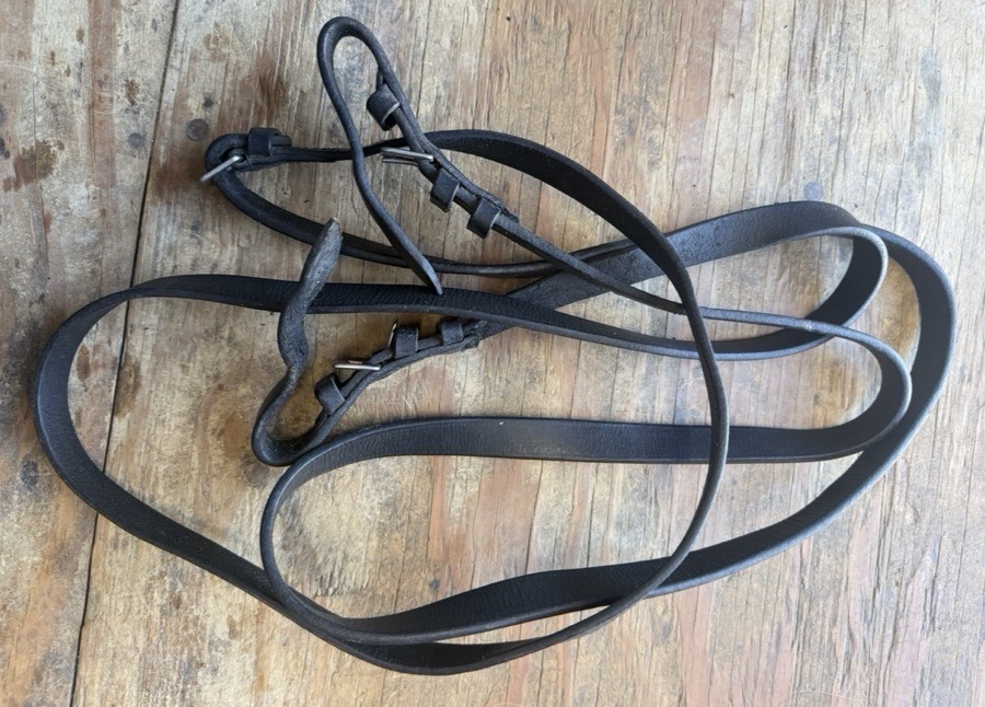 Black curb reins
