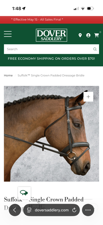 DOVER SADDLERY Bridle Horse