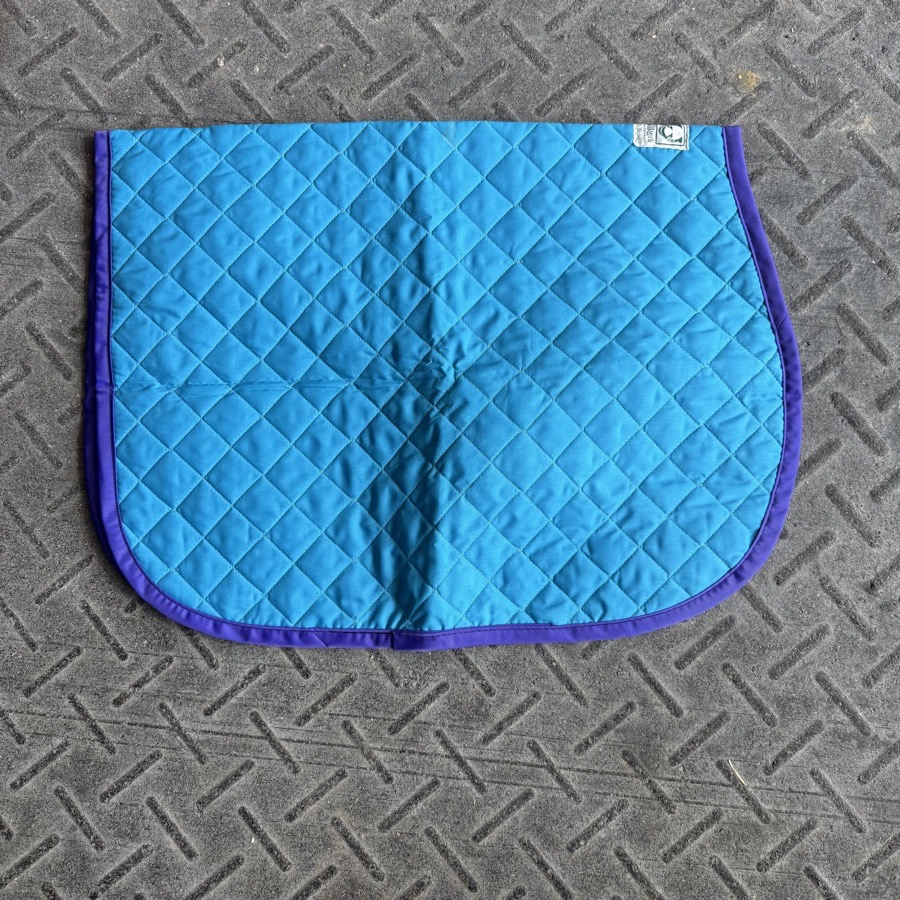 Wilker’s Blue/Purple Horseback Riding English Baby Saddle Pad. Good Condition.