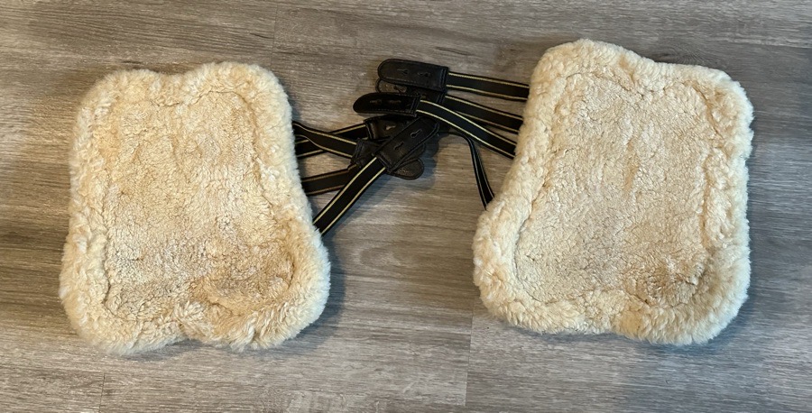 Dover Open Front Leather Sheepskin Lined Jumping Boots- horse size