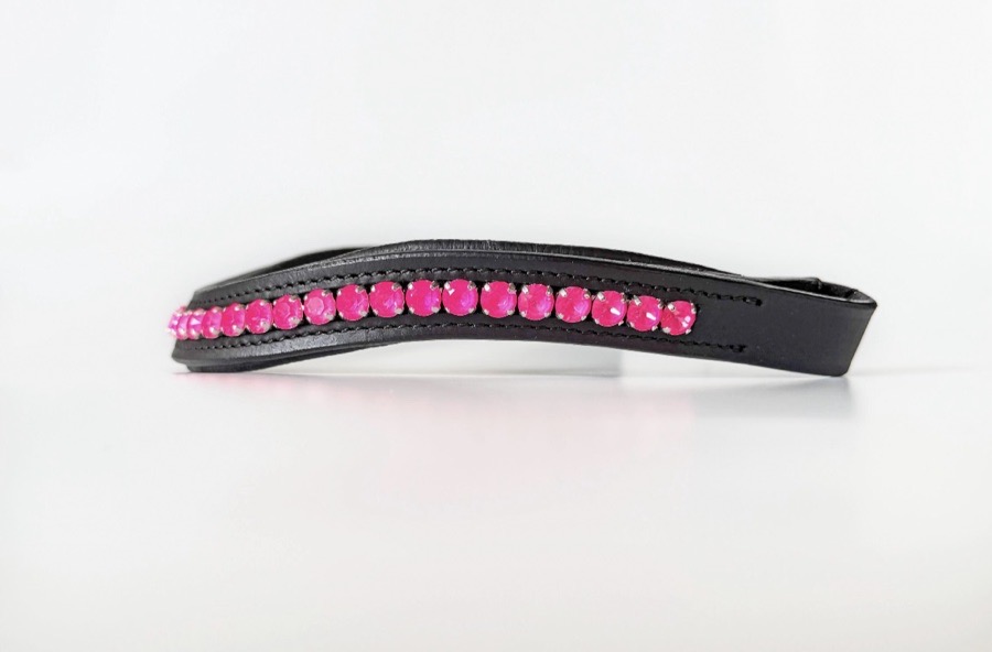 Hot Pink Crystal Browband 