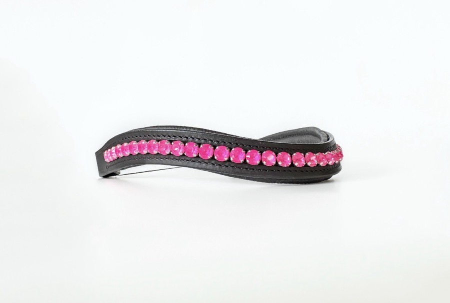 Hot Pink Crystal Browband 