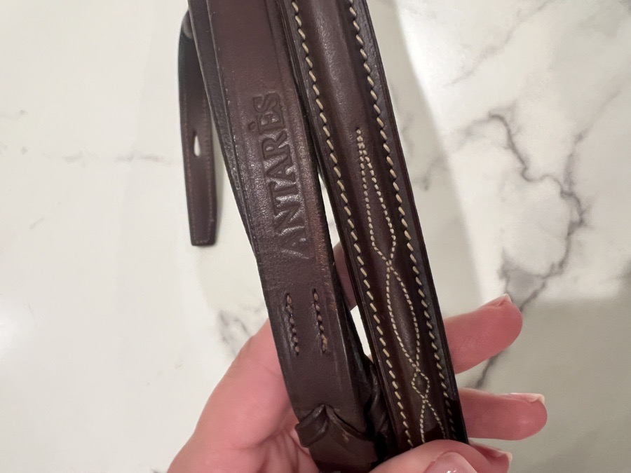 Antares Fancy Stitch Hunter Reins - Brown