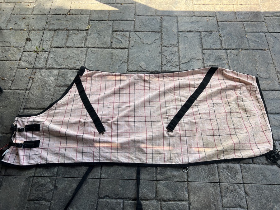 Pink Plaid Stable Sheet