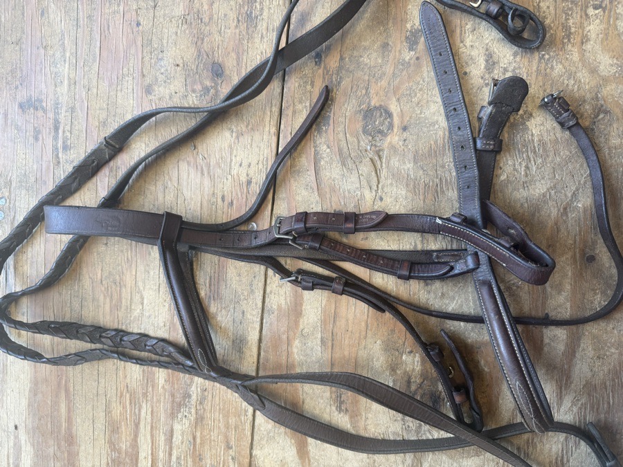 H. Dabbs fancy stitch cob bridle