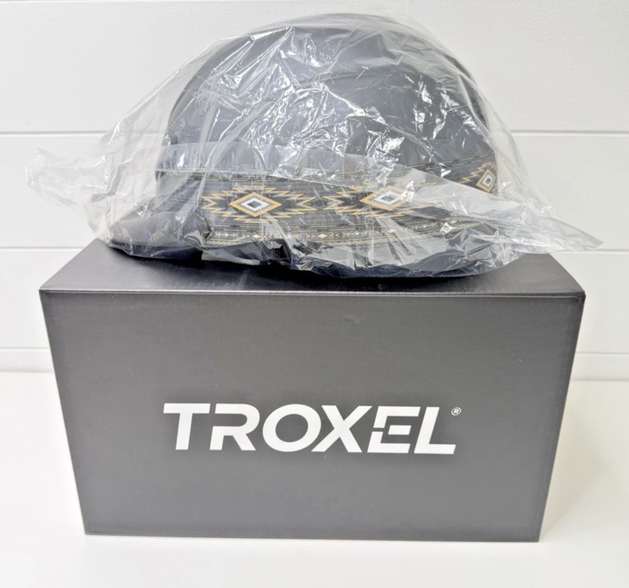 Troxel Rebel Navajo Riding Helmet Small Black ASTM/SEI Equestrian Helmet