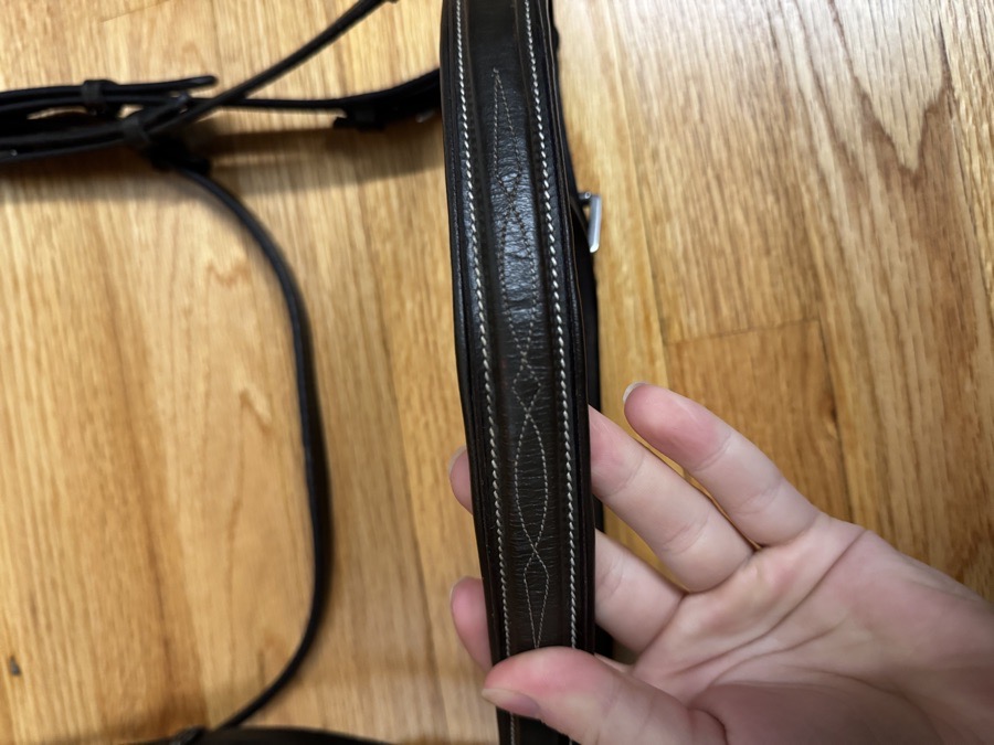 Dover Oversize Fancy Stitched Monocrown Hunter Bridle