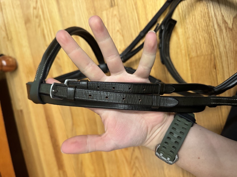 Dover Oversize Fancy Stitched Monocrown Hunter Bridle