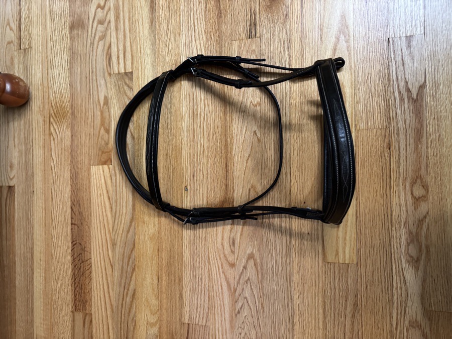 Dover Oversize Fancy Stitched Monocrown Hunter Bridle