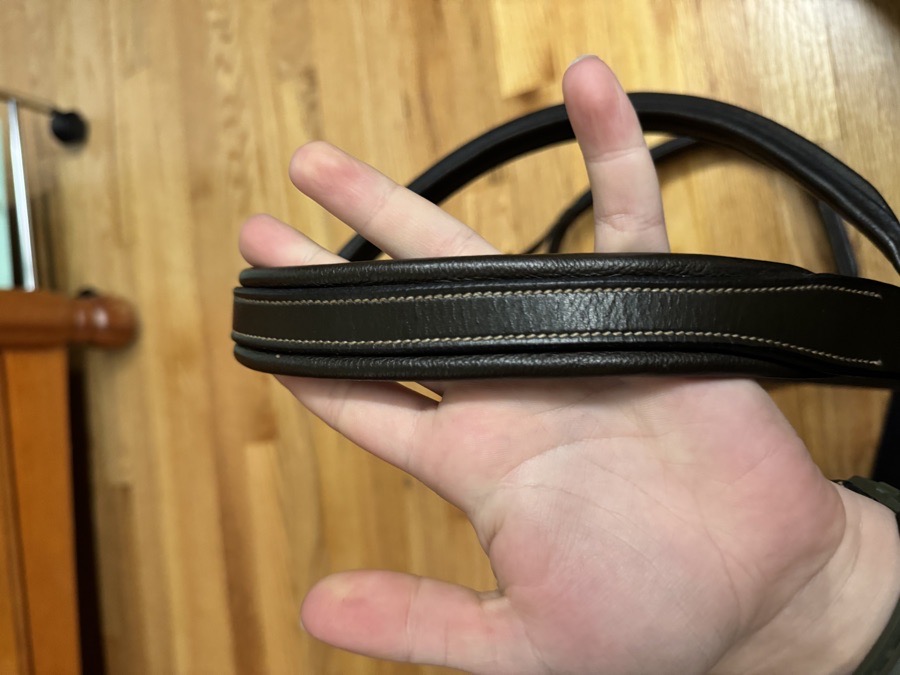 Dover Oversize Fancy Stitched Monocrown Hunter Bridle