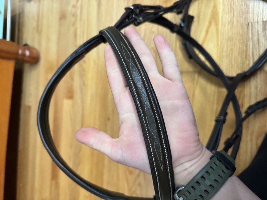 Dover Oversize Fancy Stitched Monocrown Hunter Bridle