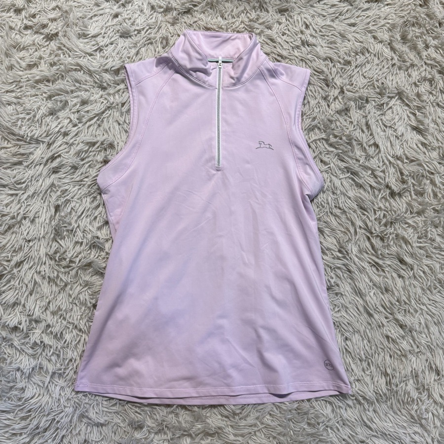 Women’s Large Pink RJ Classics Sleeveless Horseback Riding Sunshirt. Good Cond.