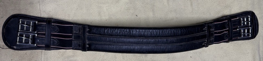 30” black double elastic girth