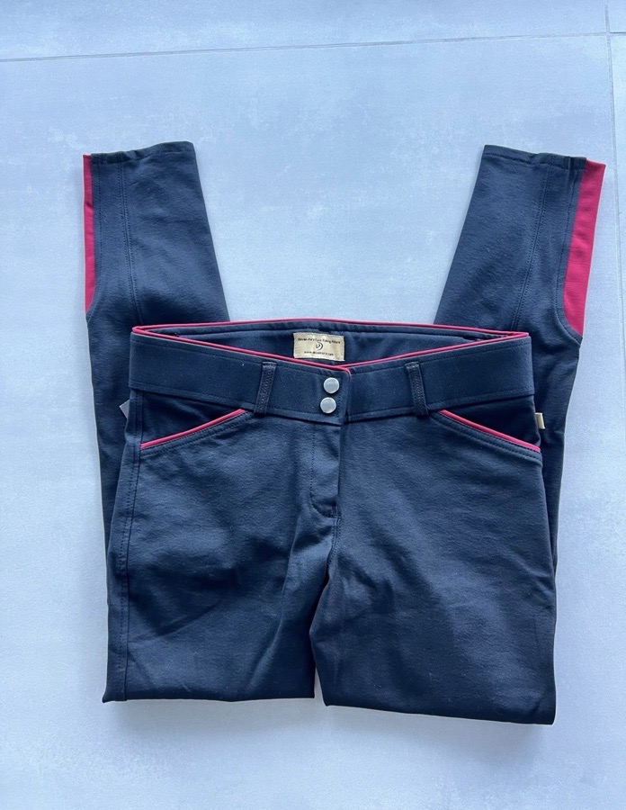 Devon-Aire knee patch suede rubber breeches size 26 equestrian tack horse riding