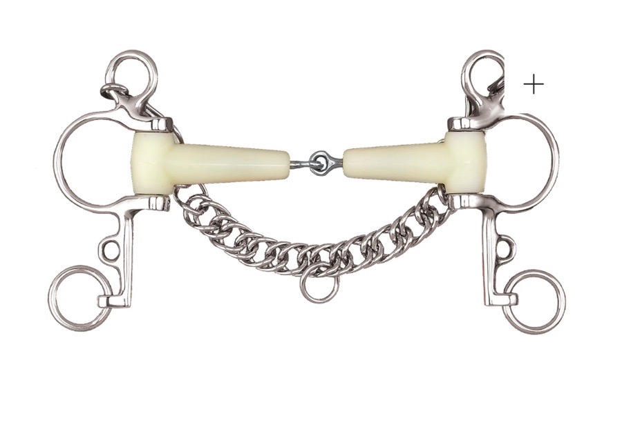 Happy mouth Pelham double jointed full cheek bit