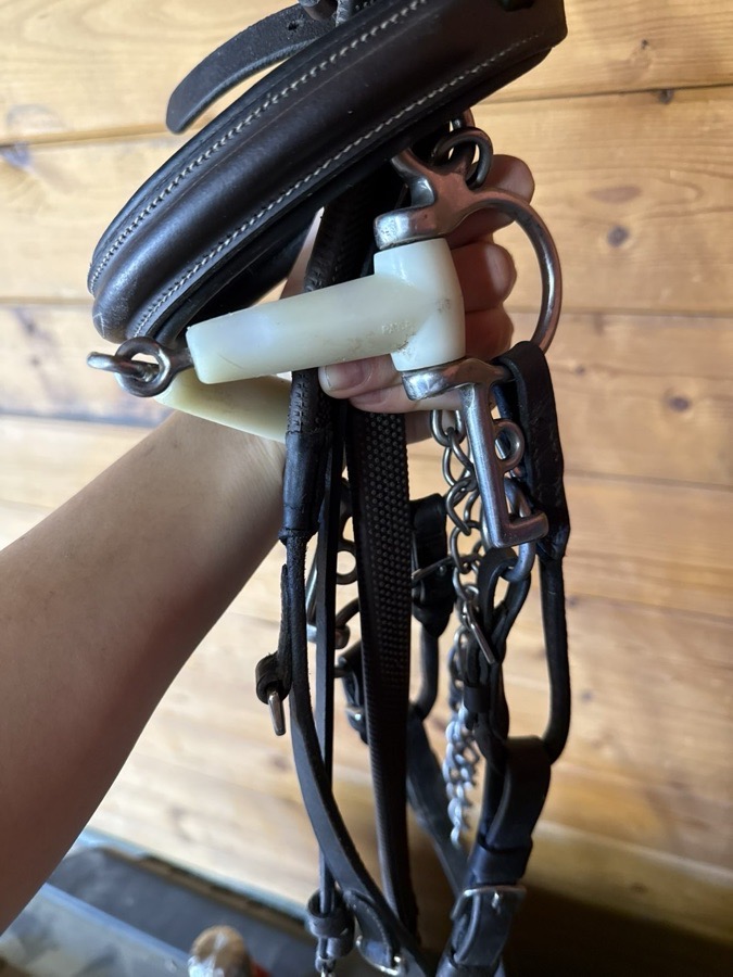 Happy mouth Pelham double jointed full cheek bit