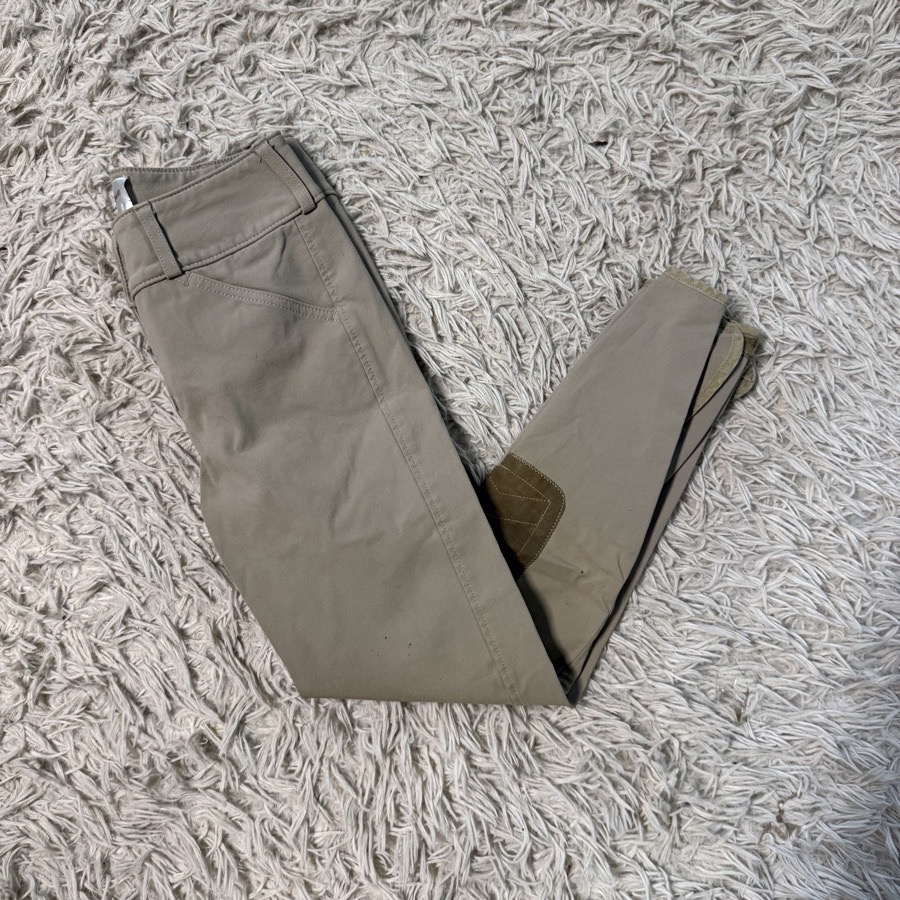 Girl’s Size 12 Tan Tailored Sportsman Knee Patch Horseback Riding Breeches