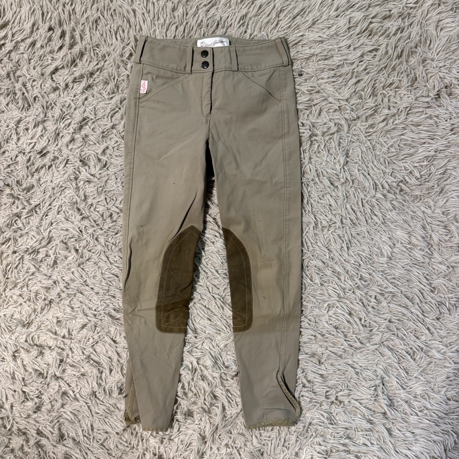 Girl’s Size 12 Tan Tailored Sportsman Knee Patch Horseback Riding Breeches