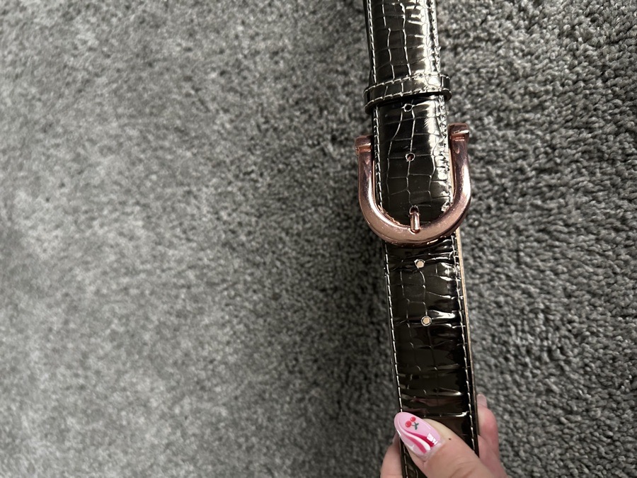 Small ovation patent crocodile belt