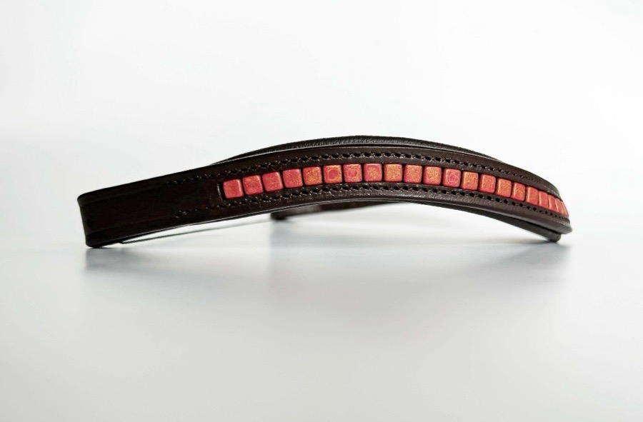 Pink/Peach Beaded Browband