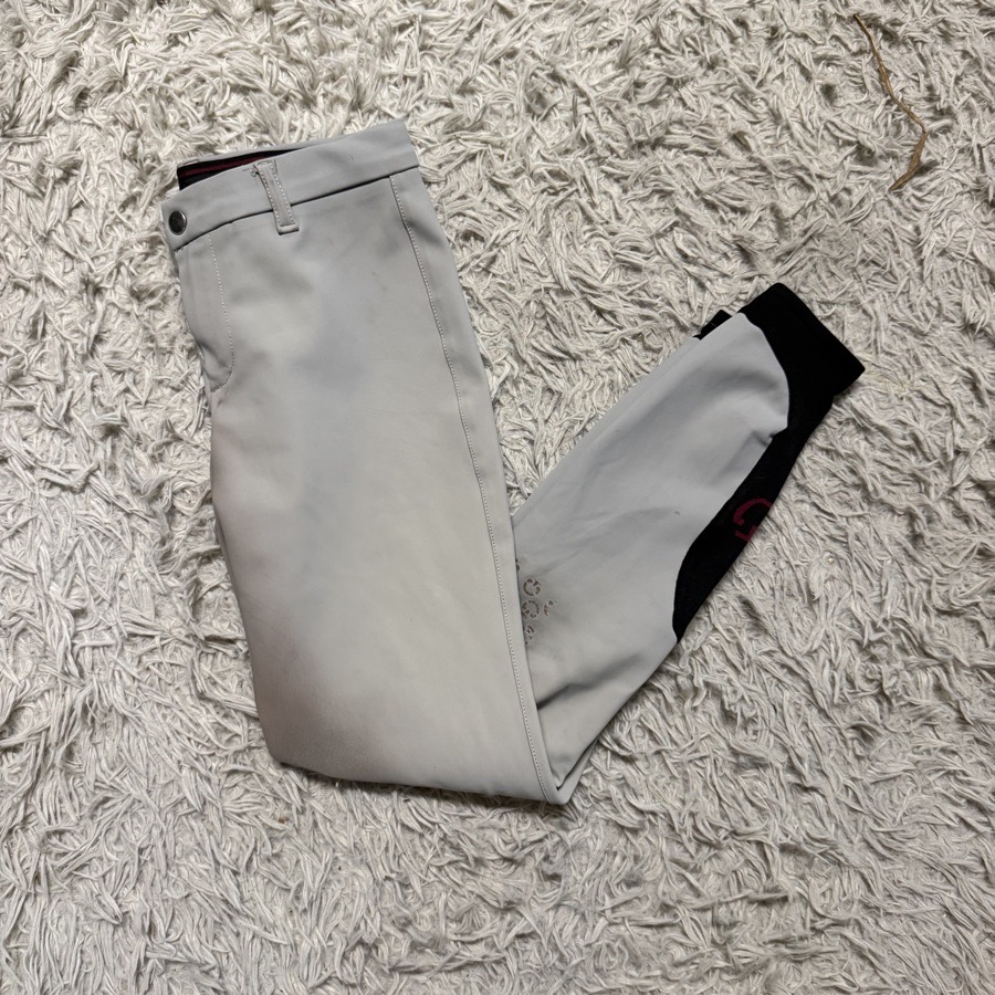 Girl’s Size 12 Tan Cavalleria Toscana Knee Patch Horseback Riding Breeches