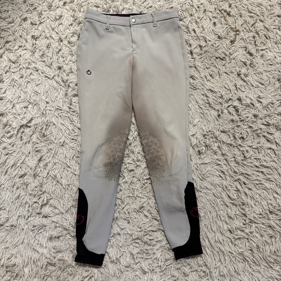 Girl’s Size 12 Tan Cavalleria Toscana Knee Patch Horseback Riding Breeches
