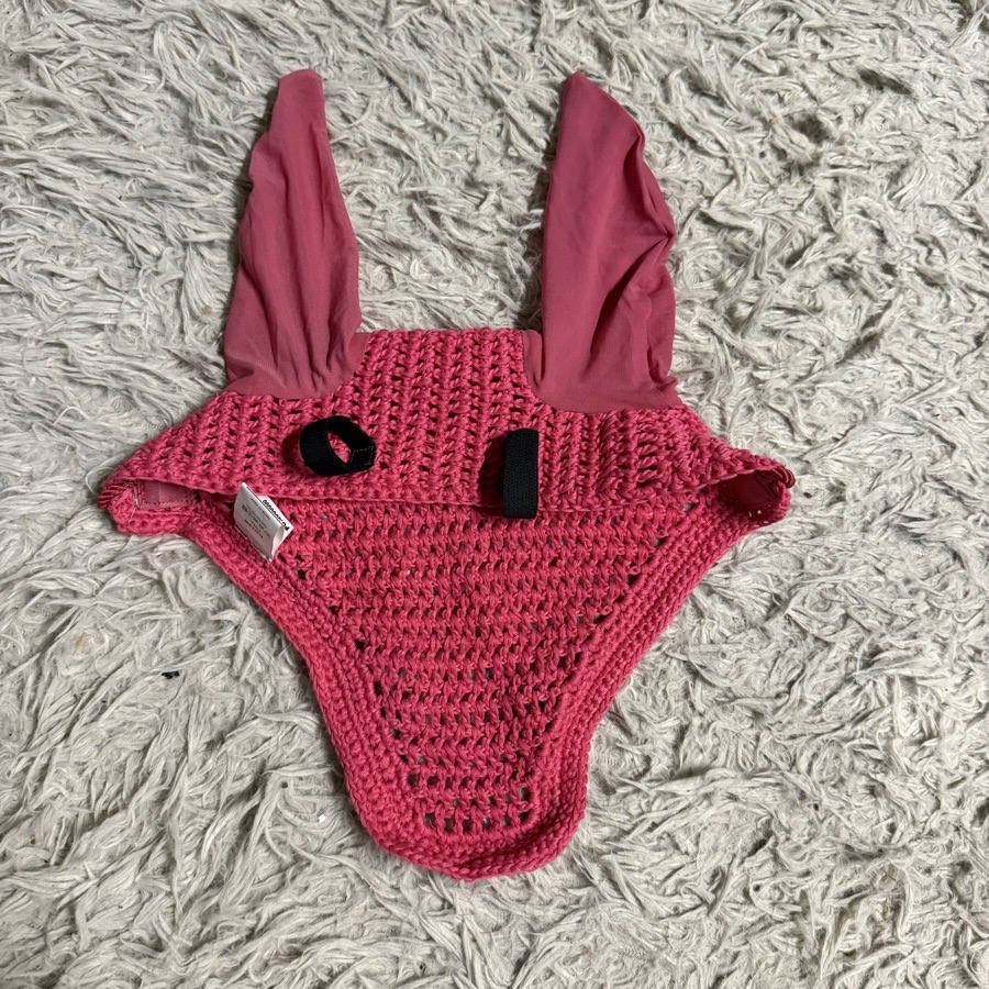 Full Size Pink Horze Horseback Riding Ear Bonnet. Good Condition.