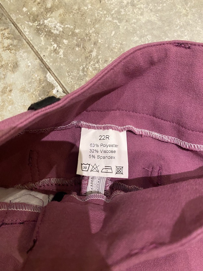 Size 22 - Orchid/Black Smoke- Piper Original Low-rise Breeches by SmartPak