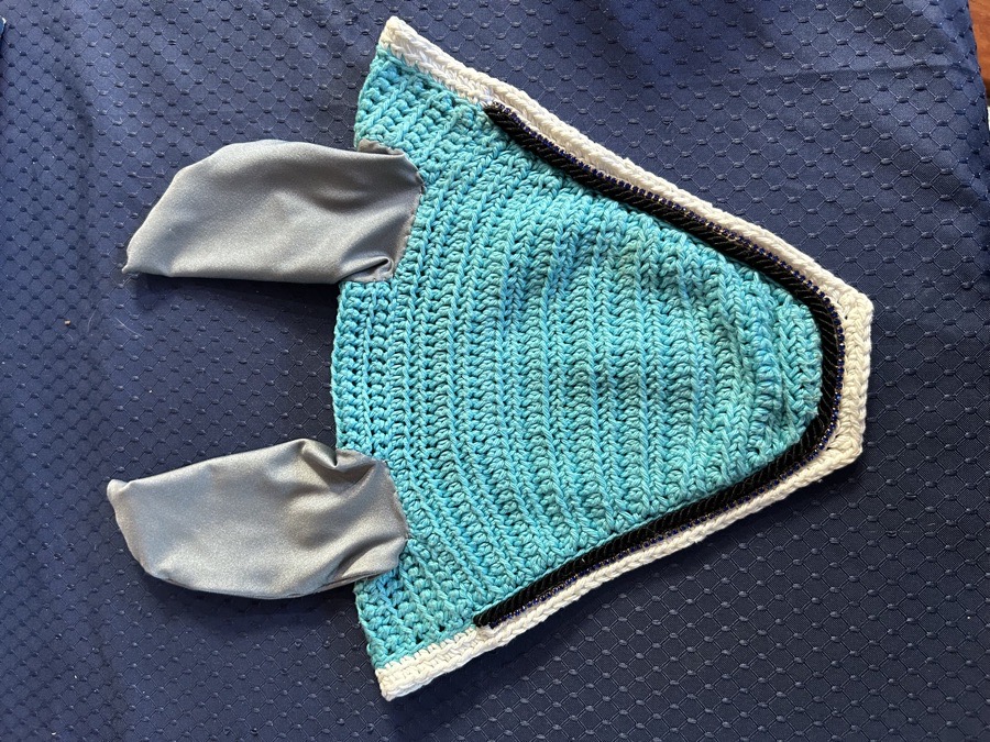 Hand Crocheted Turquoise Bonnet