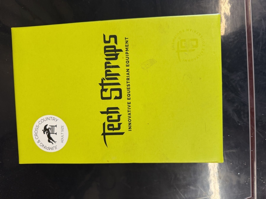 NIB tech stirrups- Siena silver 4.75”/adult