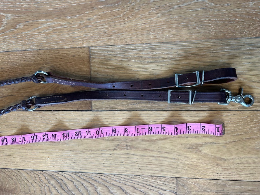 90” Barrel or Trail Reins Medium Oil Leather