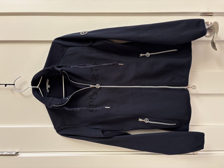 Schockemohle Sports Rhianna Navy Full Zip Equestrian Jacket Riding Size S