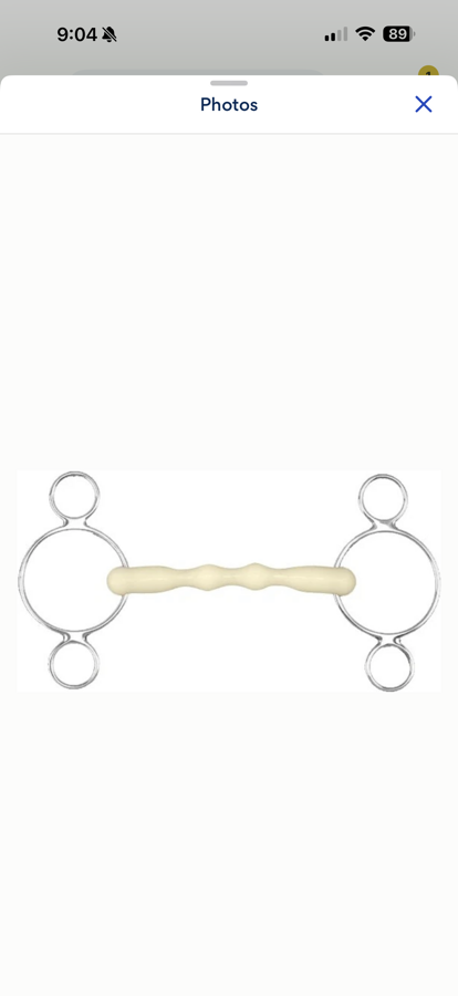 Happy Mouth Shaped Mullen 2-Ring Gag Horse Bit 5