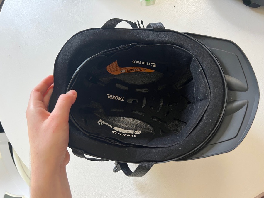 Flip fold Black Troxel helmet