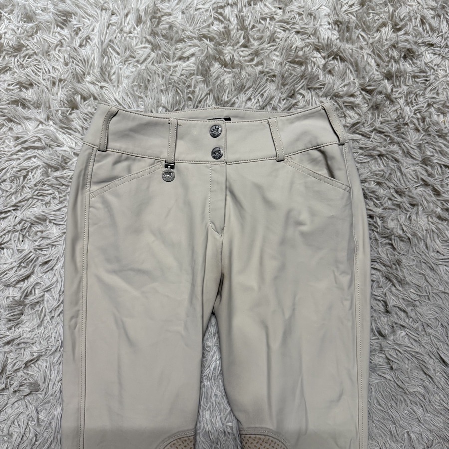 Women’s Size 26L Tan Pikeur Knee Patch Horseback Riding Breeches. Good Condition