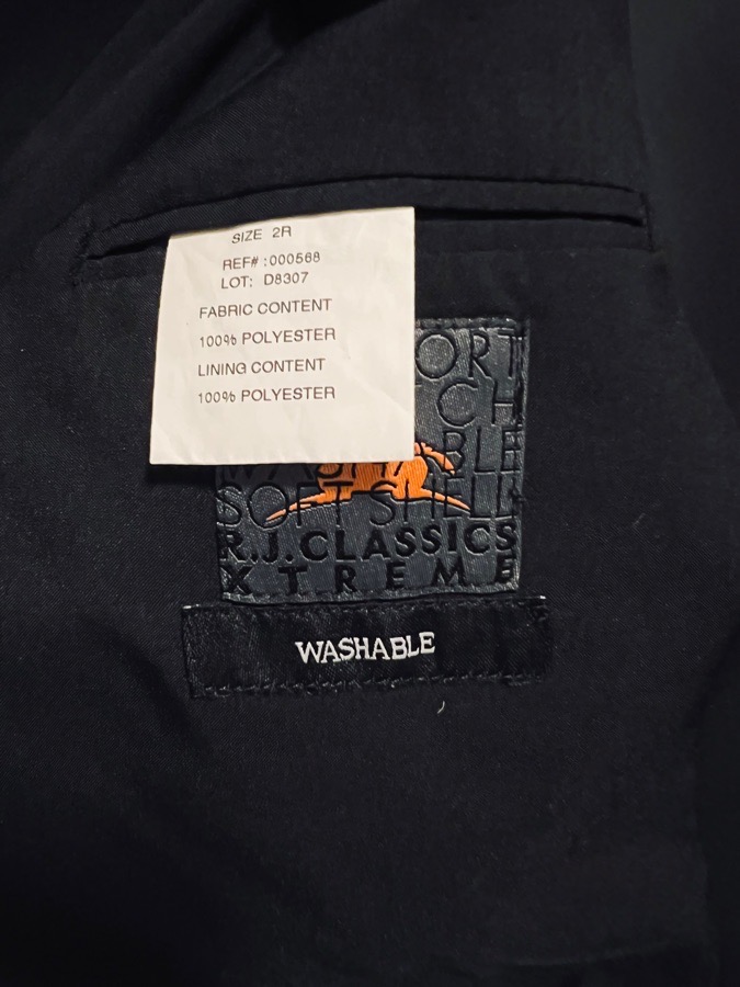 RJ Classics Equestrian Show Jacket Orange Label in Black size 2R