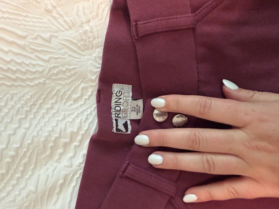 RIDING SPORT synthetic knee patch breeches