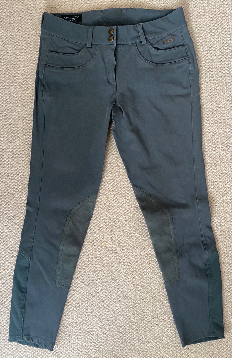 Grey Ariat Pro Circuit Knee Patch Breeches Size 28