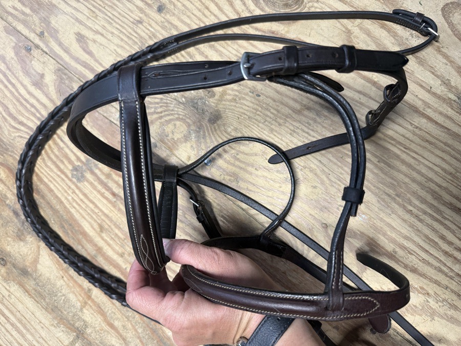 Americana fancy stitch pony bridle and reins