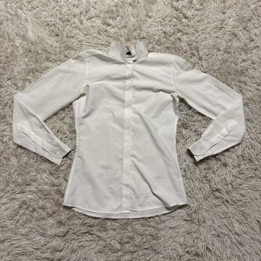 Women’s Size 32 White RJ Classics Long Sleeve Horseback Riding Show Shirt